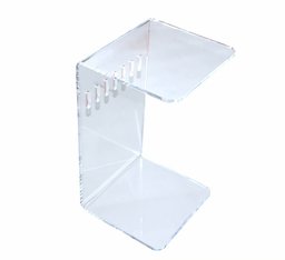 UMI. Essentials C-shaped 12mm Thick Acrylic Sofa Side Slide End Table 58x35x31.8cm