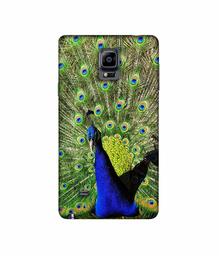 Amazon Brand - Solimo Designer Peacock 3D Printed Hard Back Case Mobile Cover for Samsung Galaxy Note 4