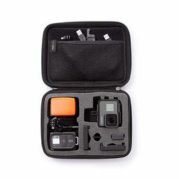 AmazonBasics Small Carrying Case for GoPro And Accessories - 9 x 7 x 2.5 Inches, Black