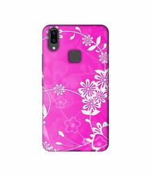 Amazon Brand - Solimo Designer Flower Pattern 3D Printed Hard Back Case Mobile Cover for Vivo V9 / V9 Pro