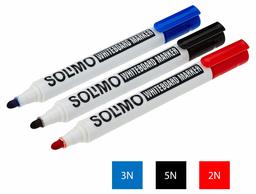 Amazon Brand - Solimo White Board Markers  Set (10 pieces, Black-5, Blue-3, Red-2)