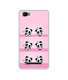 Amazon Brand - Solimo Designer Panda Pattern UV Printed Soft Back Case Mobile Cover for Lyf C459