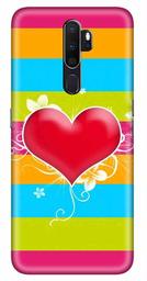 Amazon Brand - Solimo Designer Colourful Heart Pattern 3D Printed Hard Back Case Mobile Cover for Oppo A5 (2020)