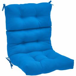 Amazon Basics Tufted Outdoor High Back Patio Chair Cushion- Blue