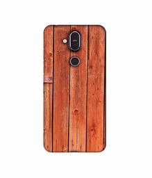 Amazon Brand - Solimo Designer Wooden Door 3D Printed Hard Back Case Mobile Cover for Nokia 8.1