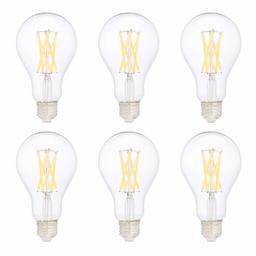 AmazonBasics FG-03801 100WE A21 LED 6-Pack, Clear, Soft White