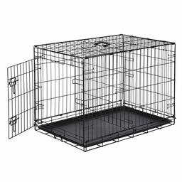 AmazonBasics Single Door Folding Metal Cage Crate For Dog or Puppy - 36 x 23 x 25 Inches