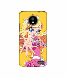 Amazon Brand - Solimo Designer Singing Girl Vector 3D Printed Hard Back Case Mobile Cover for Motorola Moto E4