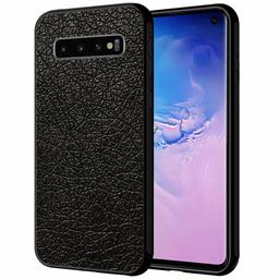 Amazon Brand - Solimo Designer Leather Texture Printed Hard Back Case Mobile Cover for Samsung Galaxy S10 (D288)