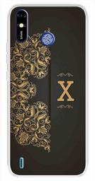 Amazon Brand - Solimo Designer Multicolor Black Pattern Alphabet-X Printed Soft Back Case Mobile Cover for Tecno Spark Go Plus