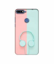 Amazon Brand - Solimo Designer Head Phone 3D Printed Hard Back Case Mobile Cover for Huawei Honor 7A