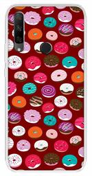 Amazon Brand - Solimo Designer Multicolor Donuts Maroon Pattern Printed Soft Back Case Mobile Cover for Huawei Honor 9X