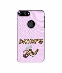 Amazon Brand - Solimo Designer Daddy's Girl in Glitter Pattern 3D Printed Hard Back Case Mobile Cover for Apple iPhone 7 Plus (Logo Cut)