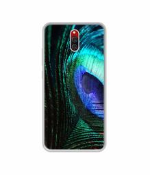 Amazon Brand - Solimo Designer Peacock Feather UV Printed Soft Back Case Mobile Cover for Xiaomi Redmi 8A Dual