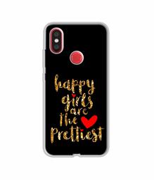 Amazon Brand - Solimo Designer Happy Girls are The Prettiest UV Printed Soft Back Case Mobile Cover for Mi A2