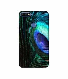 Amazon Brand - Solimo Designer Peacock Feather 3D Printed Hard Back Case Mobile Cover for Huawei Honor 7A