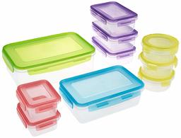 Amazon Brand - Solimo Storage Container Set, 6.3 Litre, Set of 10, Multicolor