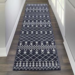 Marque Amazon - Movian Struma Tapis rectangulaire, 228,6 x 66 cm (longueur x largeur), Motif formes géométriques