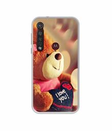 Amazon Brand - Solimo Designer Teddy Bear UV Printed Soft Back Case Mobile Cover for Motorola Moto G8 Plus