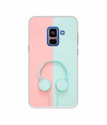 Amazon Brand - Solimo Designer Head Phone UV Printed Soft Back Case Mobile Cover for Samsung Galaxy A8 Plus (2018)