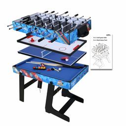 umi Mesa Multijuegos 5 en 1 Mesa de Juego para Billar Baloncesto Pingpong Hocky y Tiro con Arco 91.5 X 48 X 76 cm