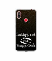 Amazon Brand - Solimo Designer Daddy's Girl and Mummy World UV Printed Soft Back Case Mobile Cover for Redmi Note 6 Pro