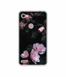 Amazon Brand - Solimo Designer Dark Flowers Photography UV Printed Soft Back Case Mobile Cover for Spice F302