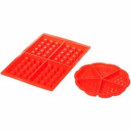 AmazonBasics Silicone Baking Round & Square Waffles Mould Muffin Pans Baking Molds