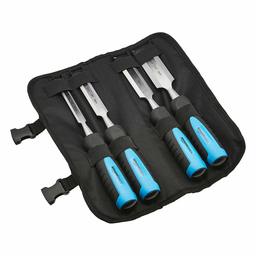 AmazonBasics 4-Piece Wood Chisel Set - 1/2-Inch to 1-1/4-Inch (Renewed)