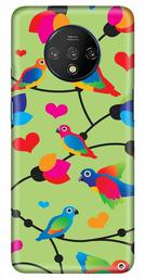 Amazon Brand - Solimo Designer Birds Patterns Design 3D Printed Hard Back Case Mobile Cover for OnePlus 7T