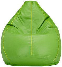 Amazon Brand - Solimo XXXL Bean Bag Cover (Green with Yellow Piping)