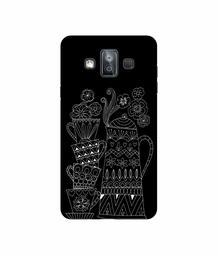 Amazon Brand - Solimo Designer Cups and Tea Pot 3D Printed Hard Back Case Mobile Cover for Samsung Galaxy J7 Duo