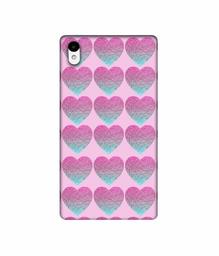 Amazon Brand - Solimo Designer Sparkle Heart Texture 3D Printed Hard Back Case Mobile Cover for Sony Xperia Z2