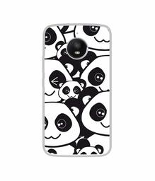 Amazon Brand - Solimo Designer Panda Texture UV Printed Soft Back Case Mobile Cover for Motorola Moto E4 Plus