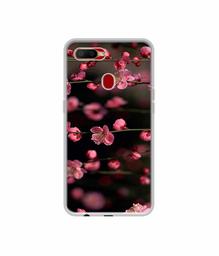 Amazon Brand - Solimo Designer Pink Flowers UV Printed Soft Back Case Mobile Cover for Oppo A5s