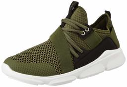 Amazon Brand - Symbol Men's Olive/Black Textile Sneakers-6 UK (40 EU) (7 US) (AZ-GI-502B)