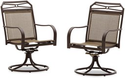 Strathwood Rawley Swivel Rocker Dining Arm Chair, Set of 2