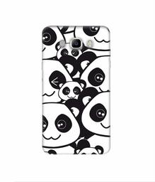 Amazon Brand - Solimo Designer Panda Texture 3D Printed Hard Back Case Mobile Cover for Samsung Galaxy J7 (2016)