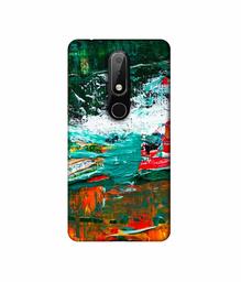 Amazon Brand - Solimo Designer Multicolor Glass Color 3D Printed Hard Back Case Mobile Cover for Nokia 6.1 Plus