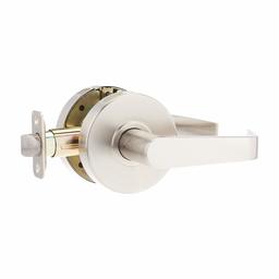 AmazonCommercial Grade 2 Commercial Duty Door Lever-Passage Lockset, Satin Nickel Finish, 4-Pack