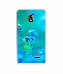 Amazon Brand - Solimo Designer Blue Flower UV Printed Soft Back Case Mobile Cover for LYF Water 10