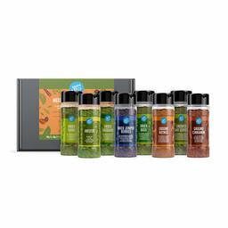 Marque Amazon - Happy Belly - Mélange d'herbes et d'épices (lot de 8)