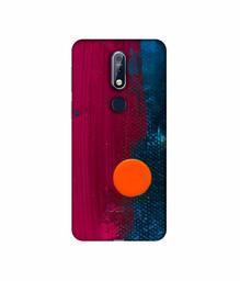 Amazon Brand - Solimo Designer Pink and Blue Brush Texture 3D Printed Hard Back Case Mobile Cover for Nokia 7.1