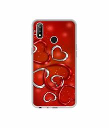 Amazon Brand - Solimo Designer Hearts UV Printed Soft Back Case Mobile Cover for Realme 3 / Realme 3i