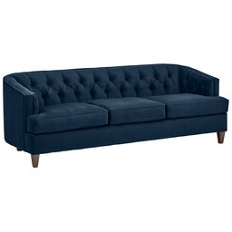 Amazon Brand – Stone & Beam Leila Tufted Velvet Living Room Sofa Couch, 88