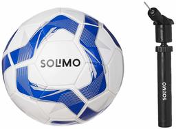 Amazon Brand - Solimo Machine Stitched PVC Football, with Hand Pump, Size 5