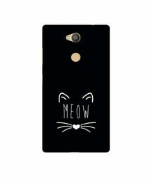 Amazon Brand - Solimo Designer Meow 3D Printed Hard Back Case Mobile Cover for Sony Xperia L2