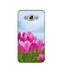 Amazon Brand - Solimo Designer Pink Lily 3D Printed Hard Back Case Mobile Cover for Samsung Galaxy E7