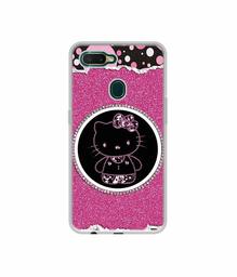 Amazon Brand - Solimo Designer Kitty with Glitter UV Printed Soft Back Case Mobile Cover for Oppo A7