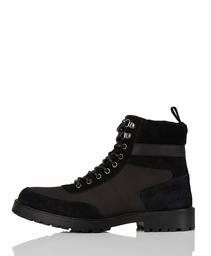 Marca Amazon - find. #_ Foxx Botas Estilo Motero, Negro (Black), 45 EU